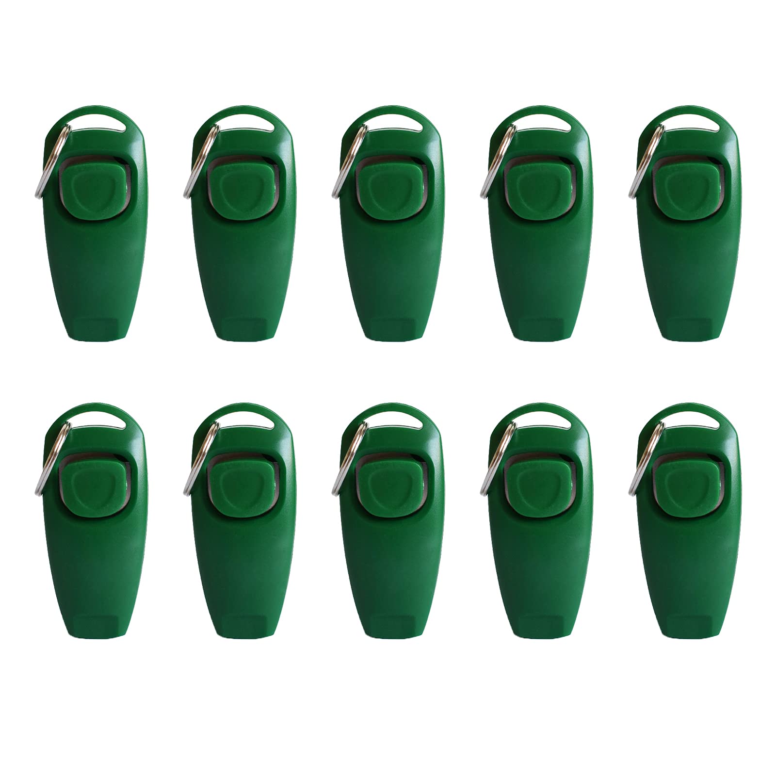 SagaSave 2 in 1 Dog Clicker Dog Whistle, Dog Training Clickers, Puppy Clicker, Effective Pet Clicker, Training Clicker for Cats Puppy Dog Pet Green 10PCS