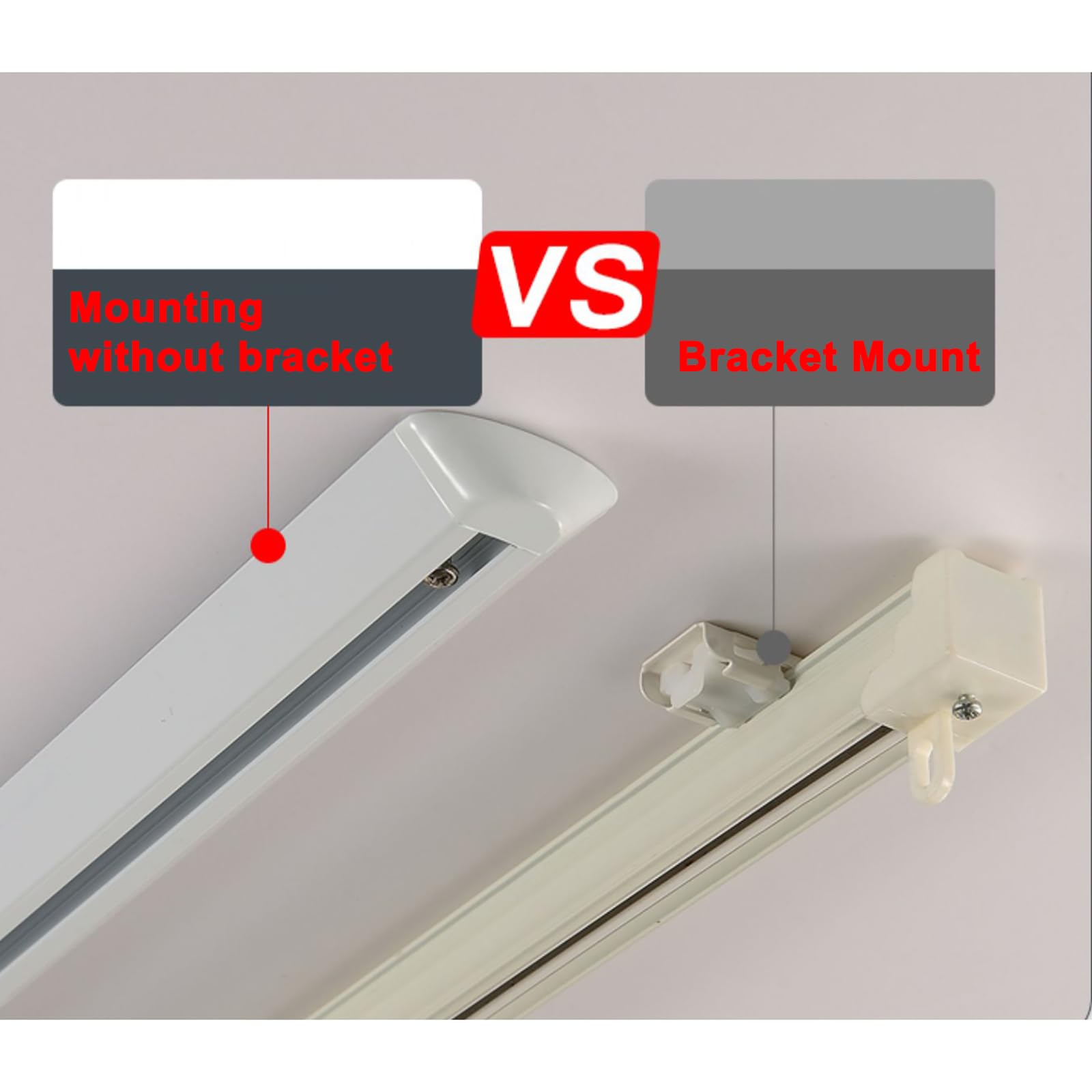 Tringle à Rideaux Ultra-Mince pour Plafond, Connecteurs d'angle, Rail De Rideau pour Séparation De Pièces, Tringle à Rideaux en Aluminium en Forme De V, Livré avec(Size:2.2M,Color:Blanc)
