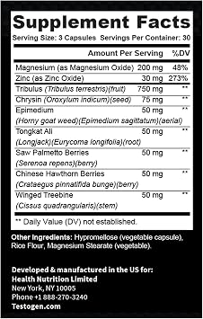 TestoGen Booster for Men - Natural Male Vitality Supplement to Combat Low Energy Levels, Fight Fatigue, Support Weight Control, Muscle Growth & Focus - 3-Month Supply