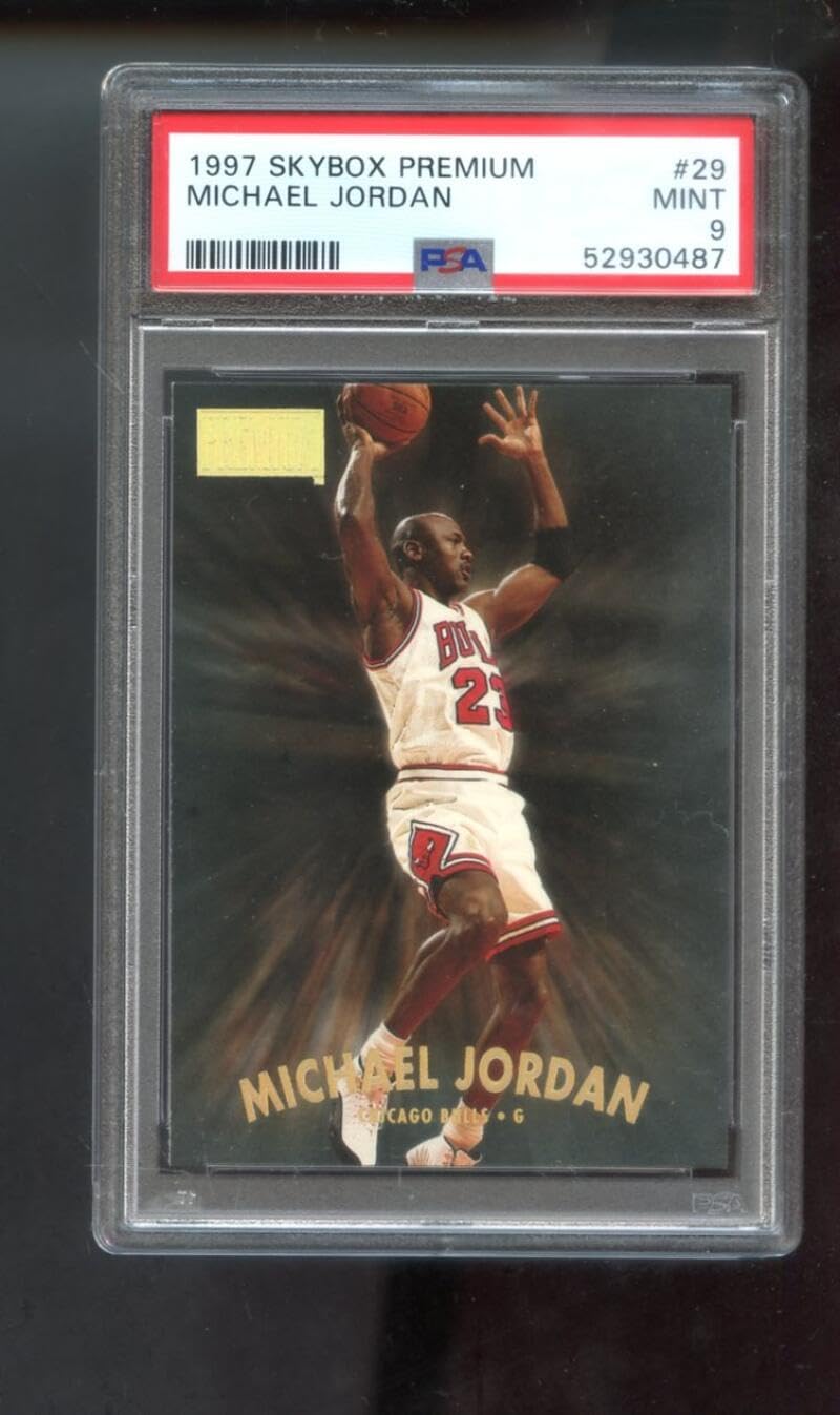 1997-98 Skybox Premium #29 Michael Jordan PSA 9 Graded Basketball Card NBA 1997-1998 MINT Chicago Bulls 97-98