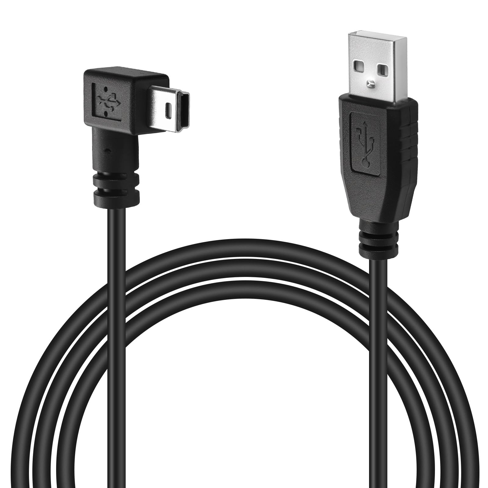 Cavo Micro USB Intrecciato In Nylon 1,3m Per Gigaset GS110 E Altri Dispositivi - Ricarica Rapida E Sincronizzazione Dati 480 Mbps - Connettori In Alluminio, Nero - 3