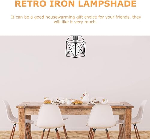Miniatura 6 de Luces colgantes para restaurante, barra de cable de metal, accesorio de granja, decoración hueca, soportes de alambre, comedor de moda, guardia