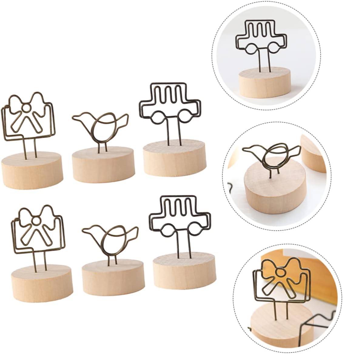 6pcs Assorted Color Photo Display Clips Creative Memo Holders for Messages and Photos and Stylish for Home Decor and Organization