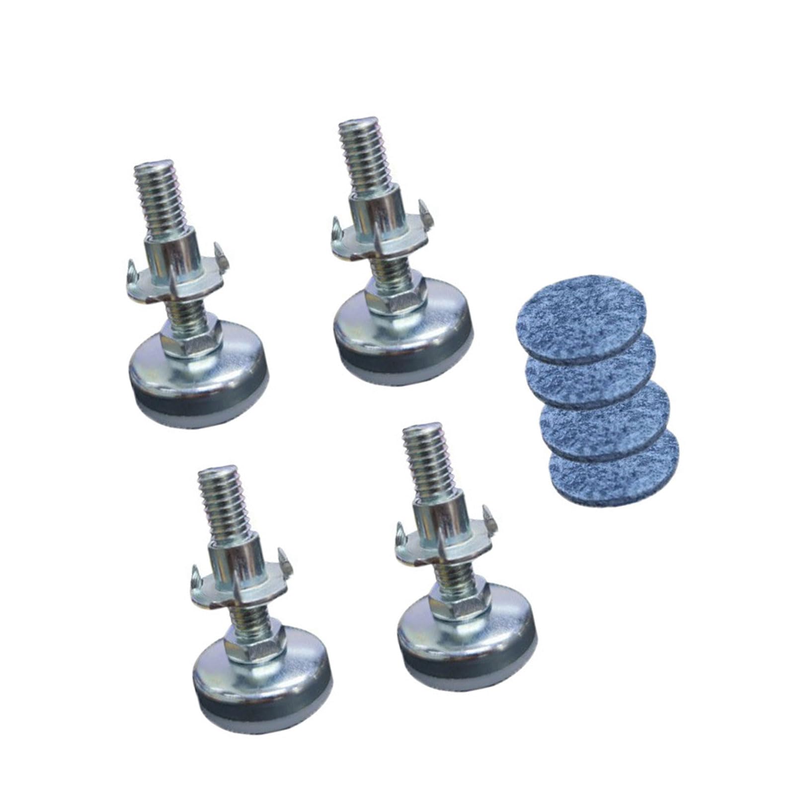 Buxuaaaa 4Pcs Heavy Duty Steel Leveling Feet Set with Covers for Stable Tipped Leveling Feet