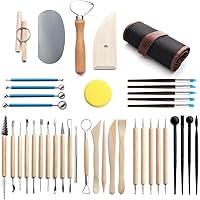 Vista 2 de Herramientas de arcilla 40 piezas, herramientas de cerámica, herramientas de escultura de arcilla, kit de herramientas de arcilla polimérica