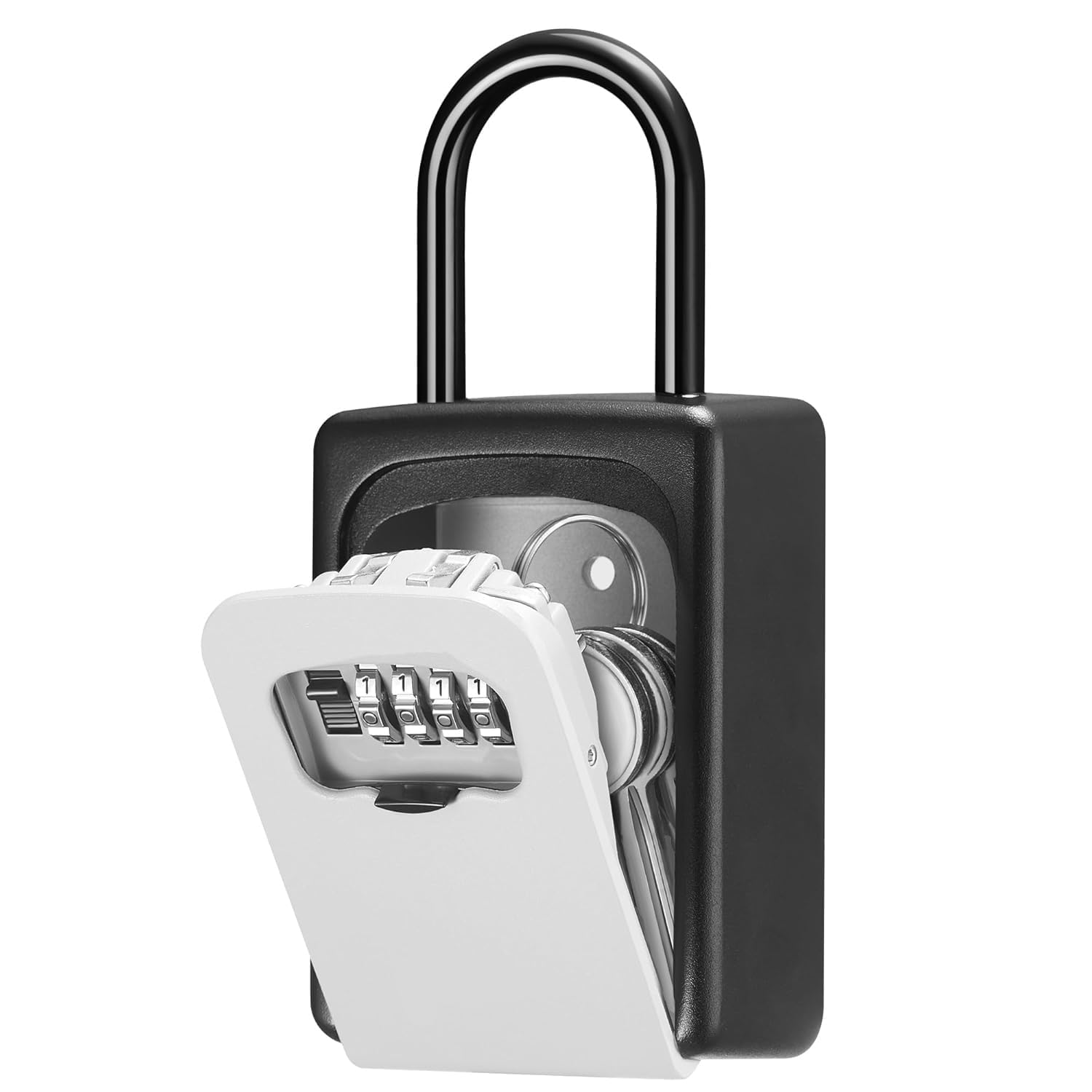 Decaller Waterproof Key Lock Box with Resettable Combination Code | Portable Wall Mounted & Hanging Key Safe for House Keys, Office, Rental Property & Outdoor Use-image-41