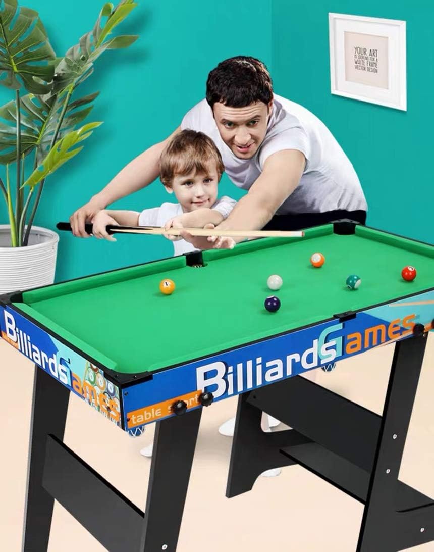 YGO Pool Table Folding Billiards Table Indoor Game Table 38" for Kids and Adults (Size : L-Foldable) : Sports & Outdoors