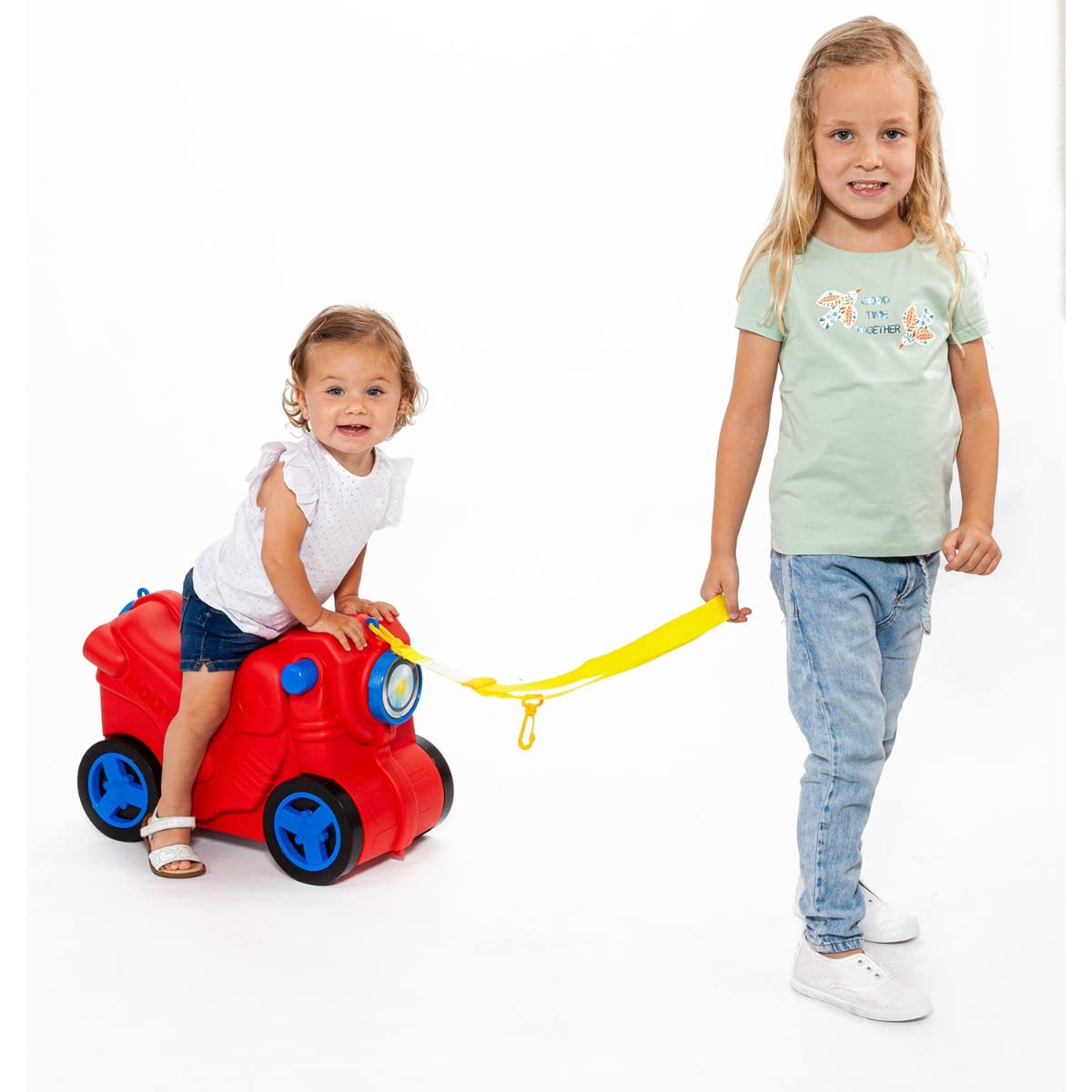 MOLTO | Kinderkoffer Molto Moto Rot | Kinderreisekoffer, Kinderhandgepäck, Kinderhandgepäck, Lernspielzeug für Kinder, Für Kinder ab 36 Monaten