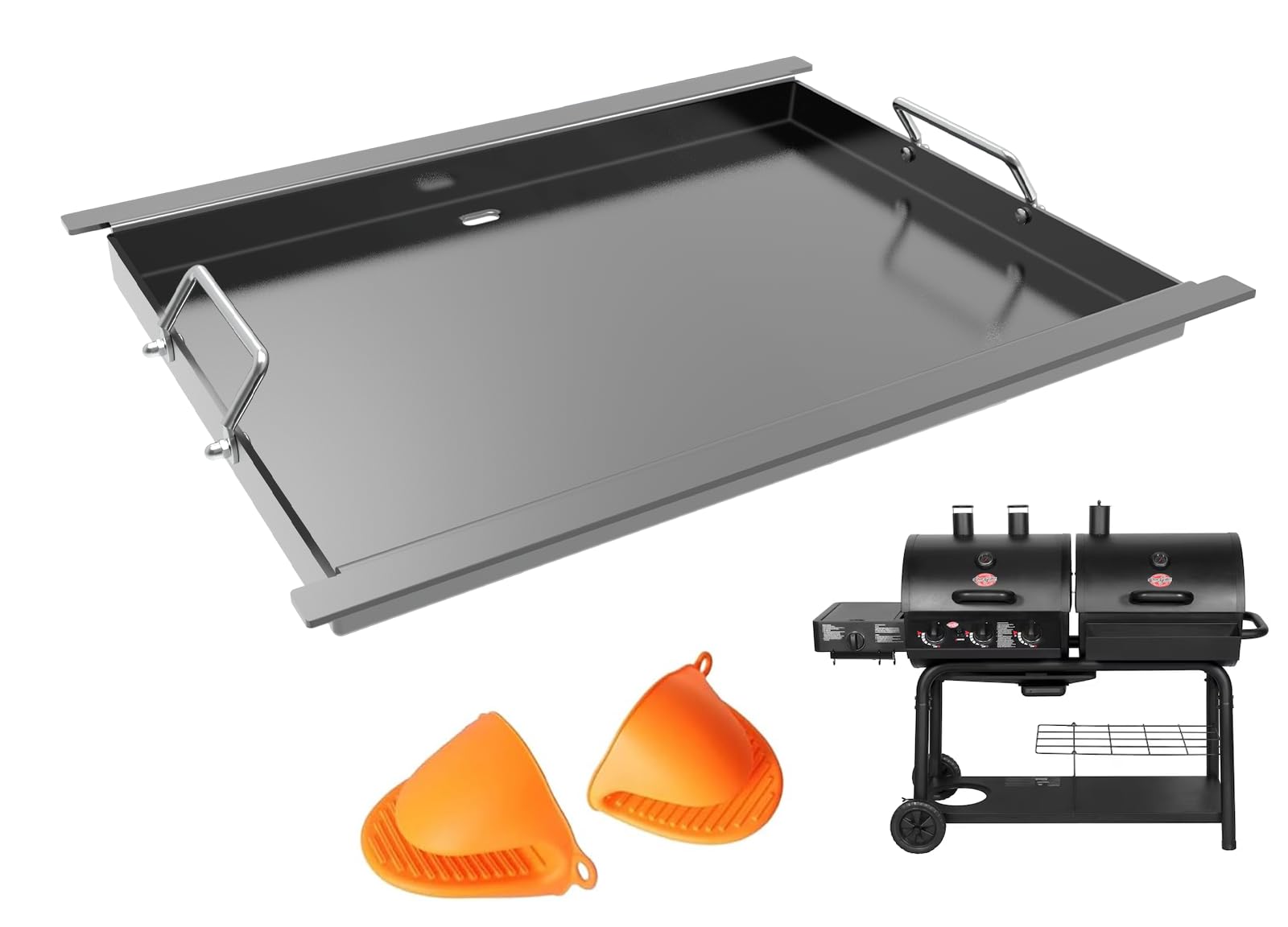 Flat Top Griddle Insert for Chargriller Grates,Plate for Char-Griller 5050
