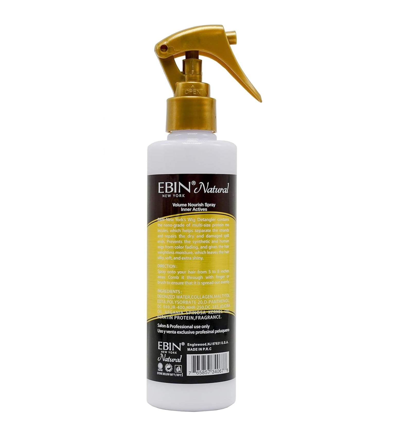 EBIN NEW YORK 5-Sekunden-Entwirrer für Perücken 8,5 oz / 250 ml