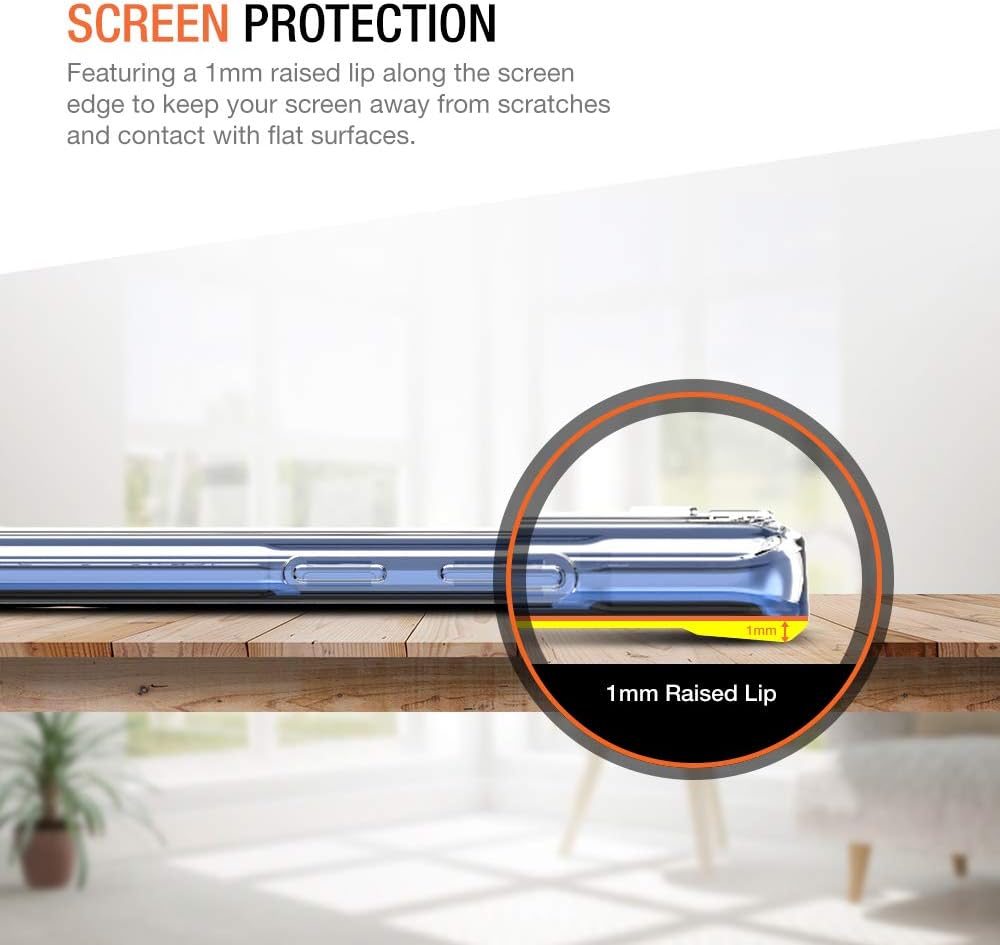 Trianium Clarium Series Galaxy Note 9 Case with Reinforced Corner TPU Cushion and Hybrid Rigid Clear Back Plate Protection for Samsung Galaxy Note9 Phone (2018) - Clear