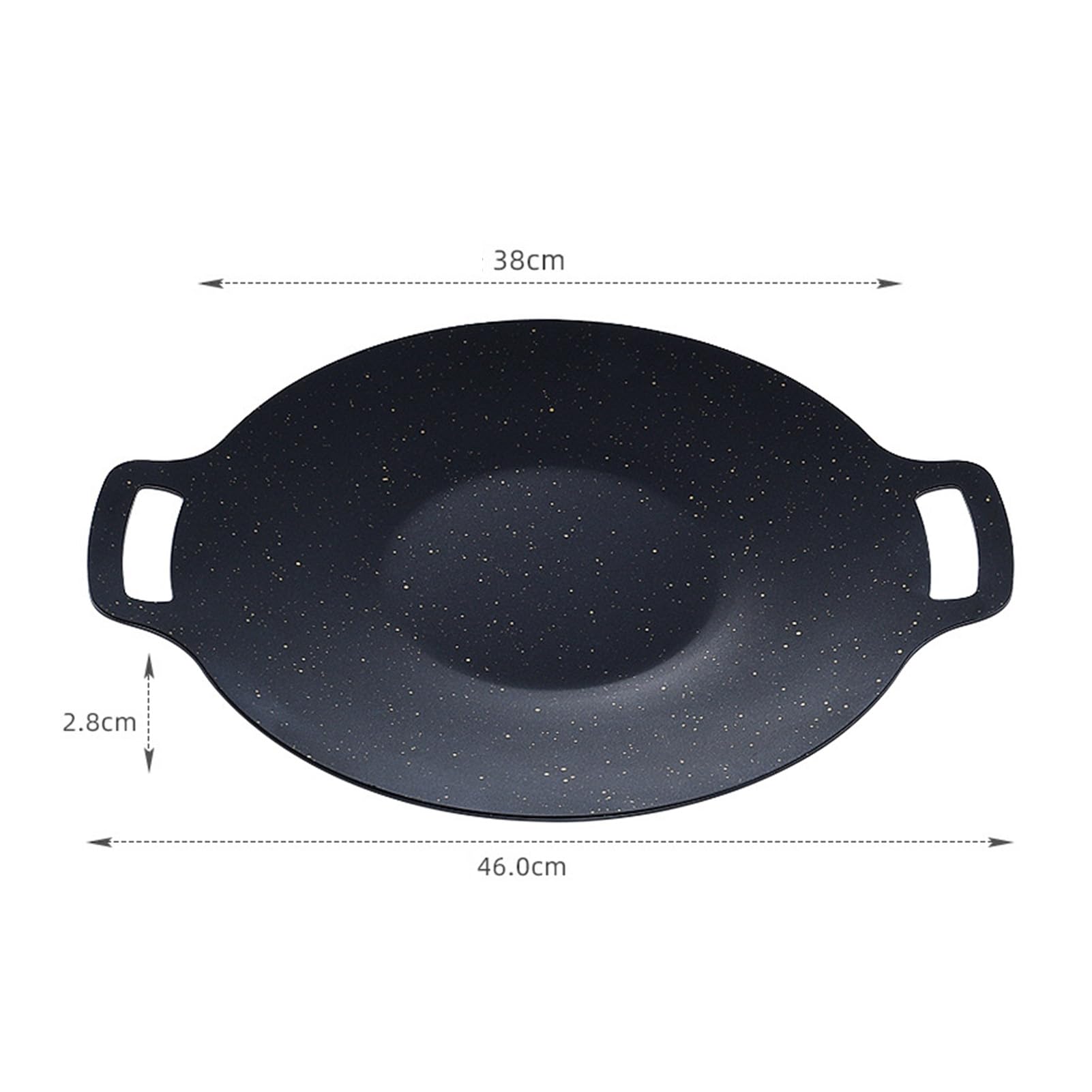 Padella Doppia Antiaderente Pietra Lavica Ceramicata per Grill e Crepes 28 cm eB