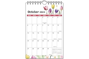Mini Wall Calendar 2024-2025, Small Notepad Calendar for Wall, Desk, Bulletin Board or Fridge