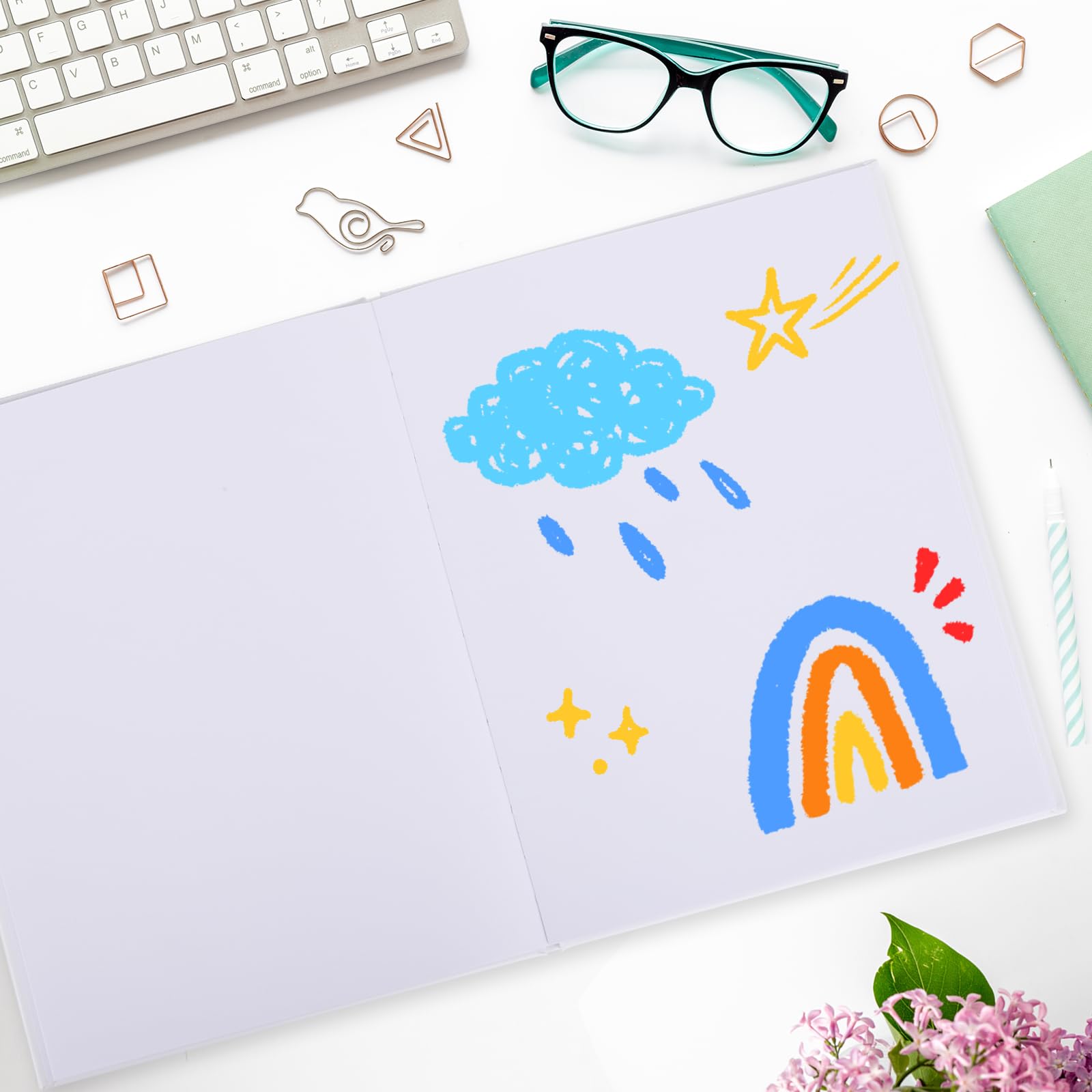 Libros Blancos En Blanco Para Que Los Niños Escriban Historias, Cuaderno De Bocetos Sin Forro, Cuaderno
