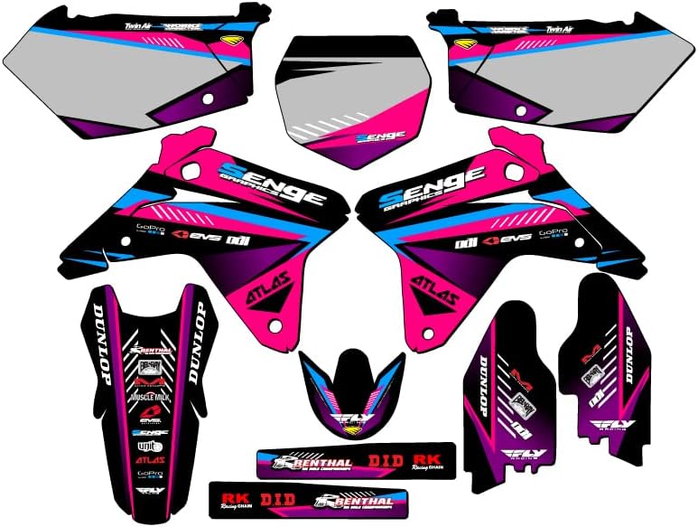 2005-2006 RMZ 450 SURGE Yellow Senge Graphics Complete Kit With Rider I.D. Compatible with Suzuki