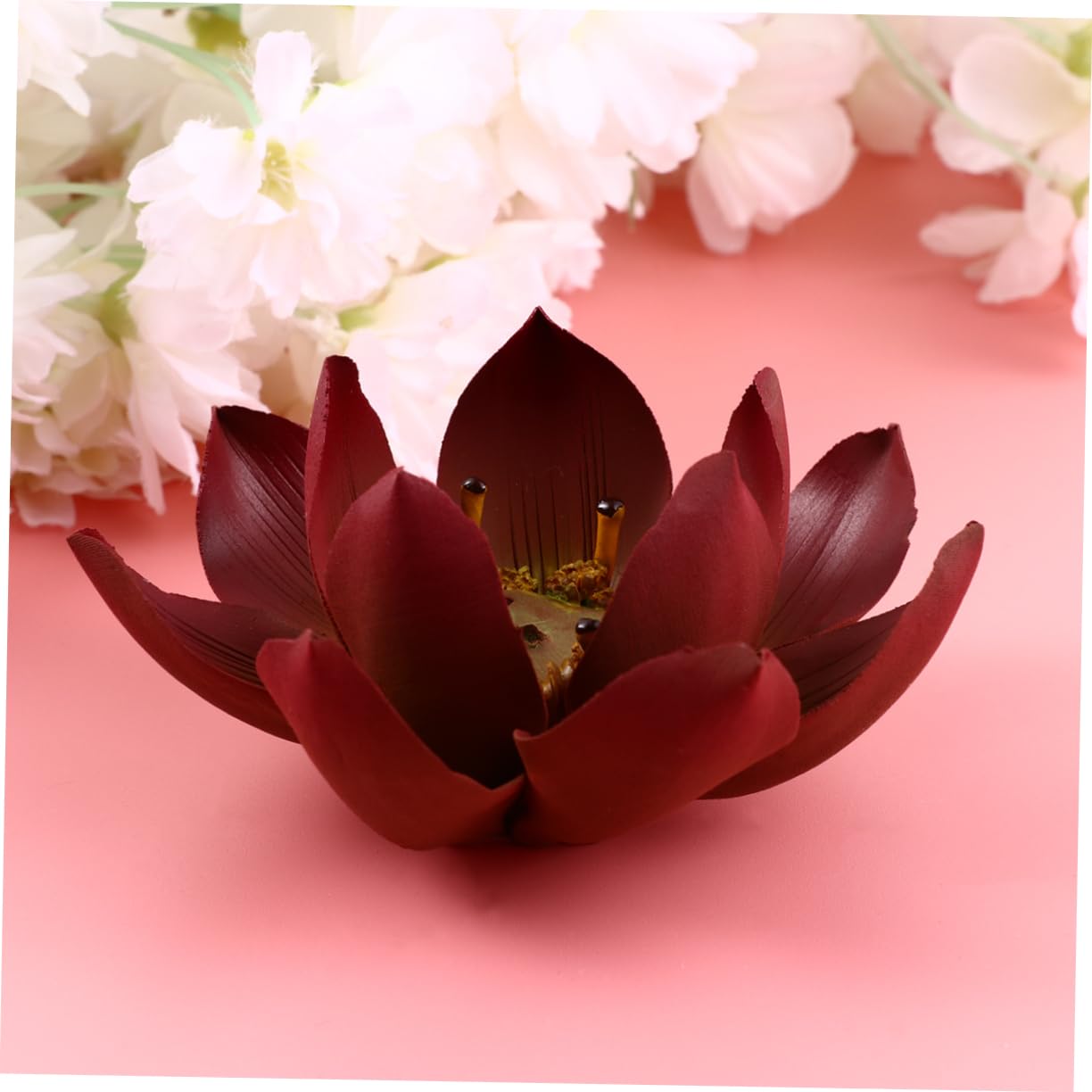 Zerodeko 2stücke Keramischer Lotus Räucherstäbchenhalter Handgefertigter Weihrauchbrenner Schnee-rot Dekorativ Für Teezimmer Und Zuhause Für Meditation Und Aromatherapie s Elegant Und