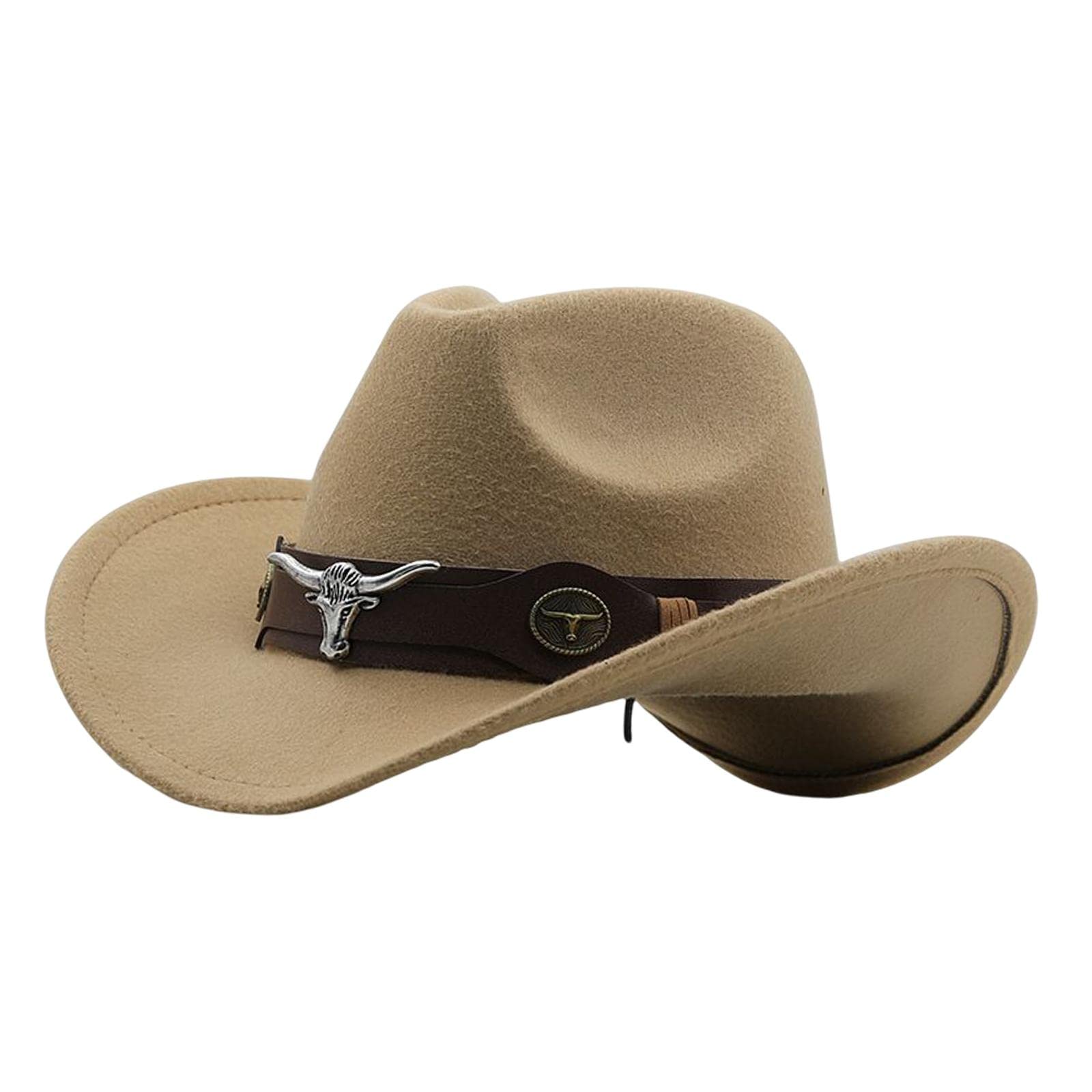 club bollywood Cowgirl Hat Breathable Casual Cowboy Hat for Women Men Fall Short Trips Camel'|Clothing, Shoes & Accessories | Womens Accessories | Hats'| Hats'|Hats'-picture-12