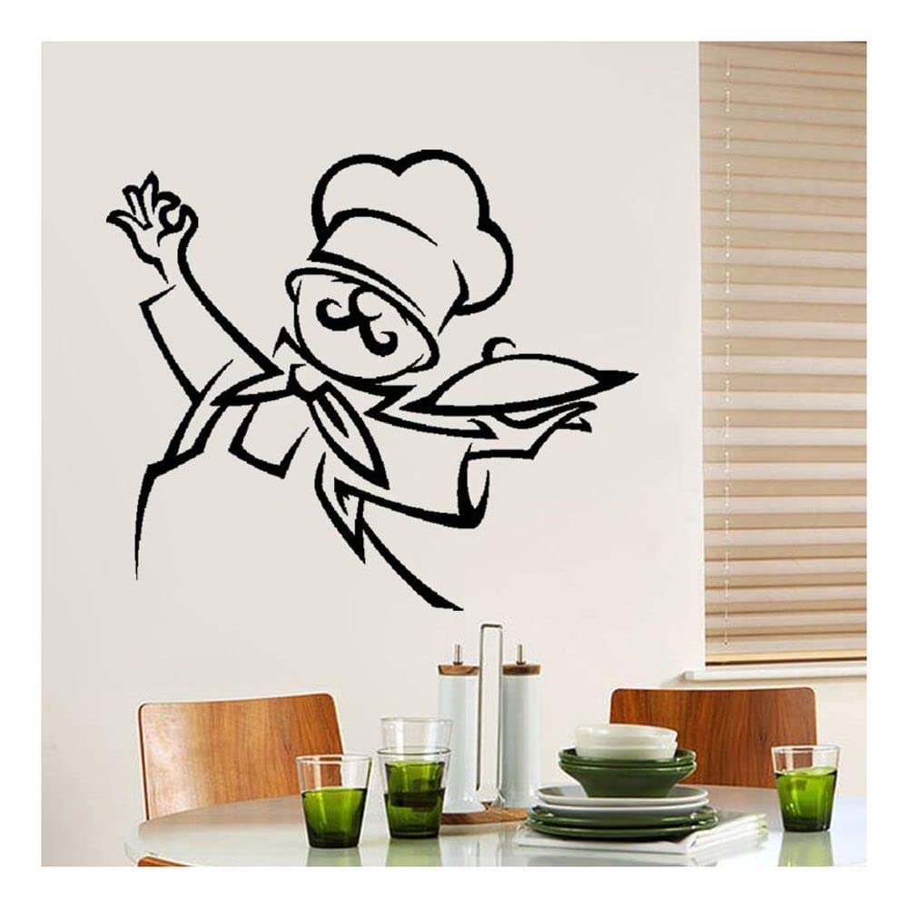 GADGETS WRAP Kitchen Chef Art Sticker Restaurant Kitchen Wall Stickers Home Decor Vinyl Wall Decoration Sticker