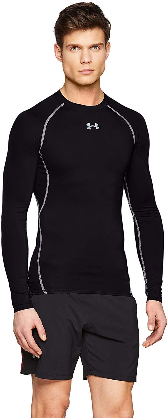 Under Armour Men's UA HeatGear Armour Long Sleeve Compression Shirt Large Black/ Steel