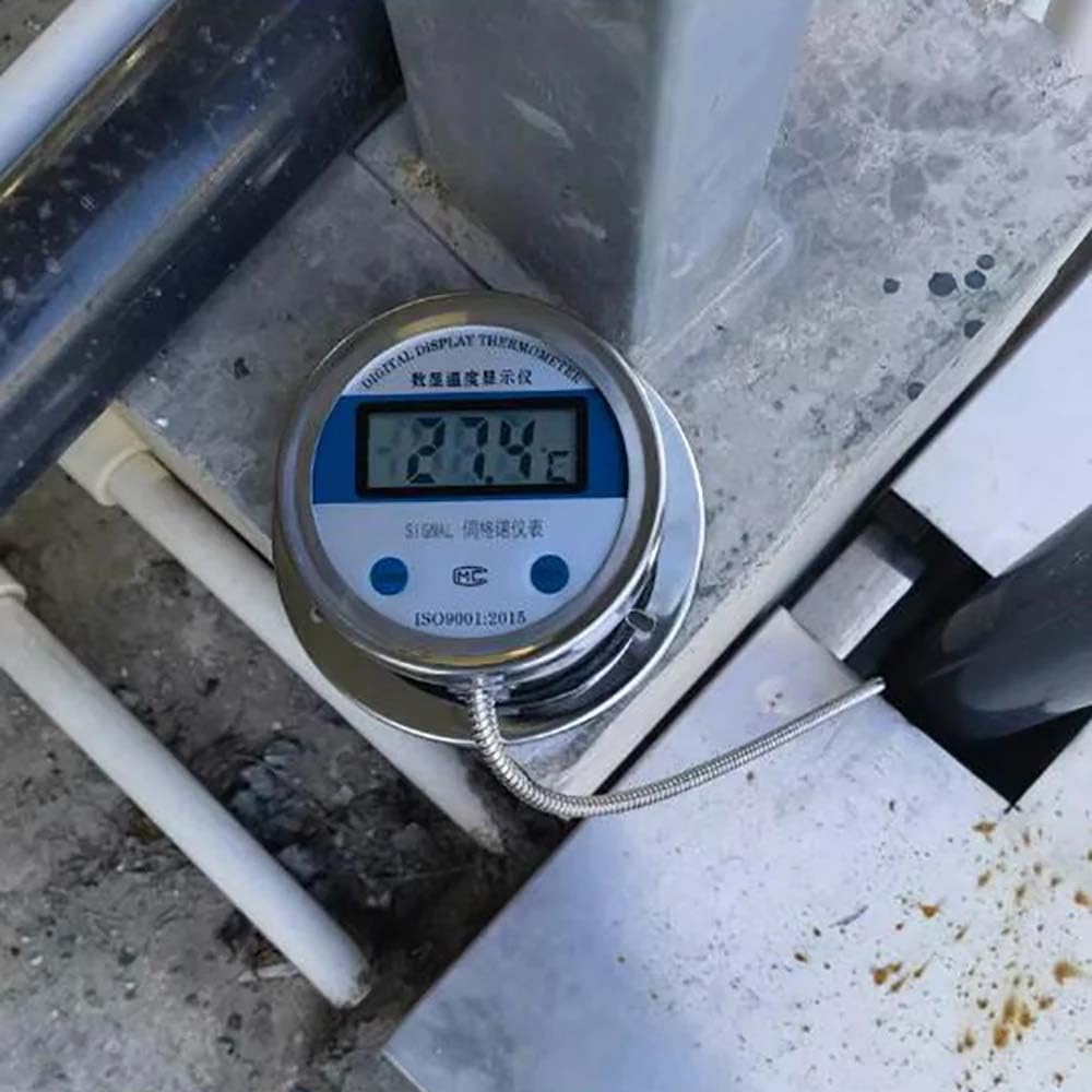 Toplionace Termómetro de Pantalla Digital con Sonda Impermeable de 5 M Comprobador de Temperatura Industrial de 50℃ ~ 200℃