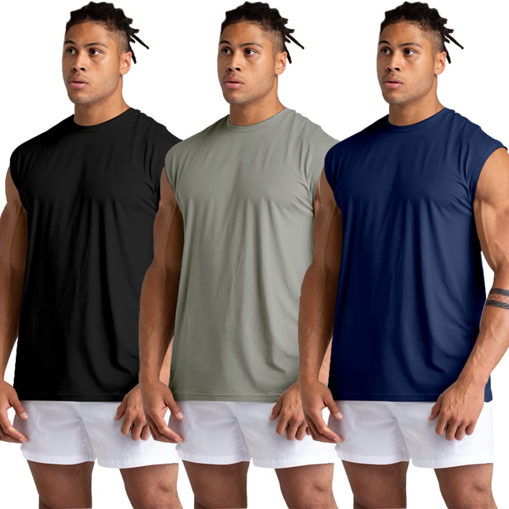 Herren Baumwoll-Tanktops, ärmellose Muskelshirts für Fitness & Training.