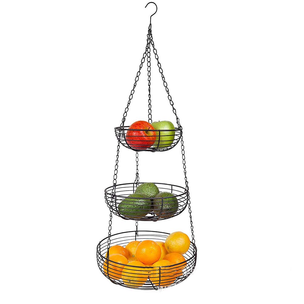Panier suspendu à 3 étages à suspendre pour fruits et fruits