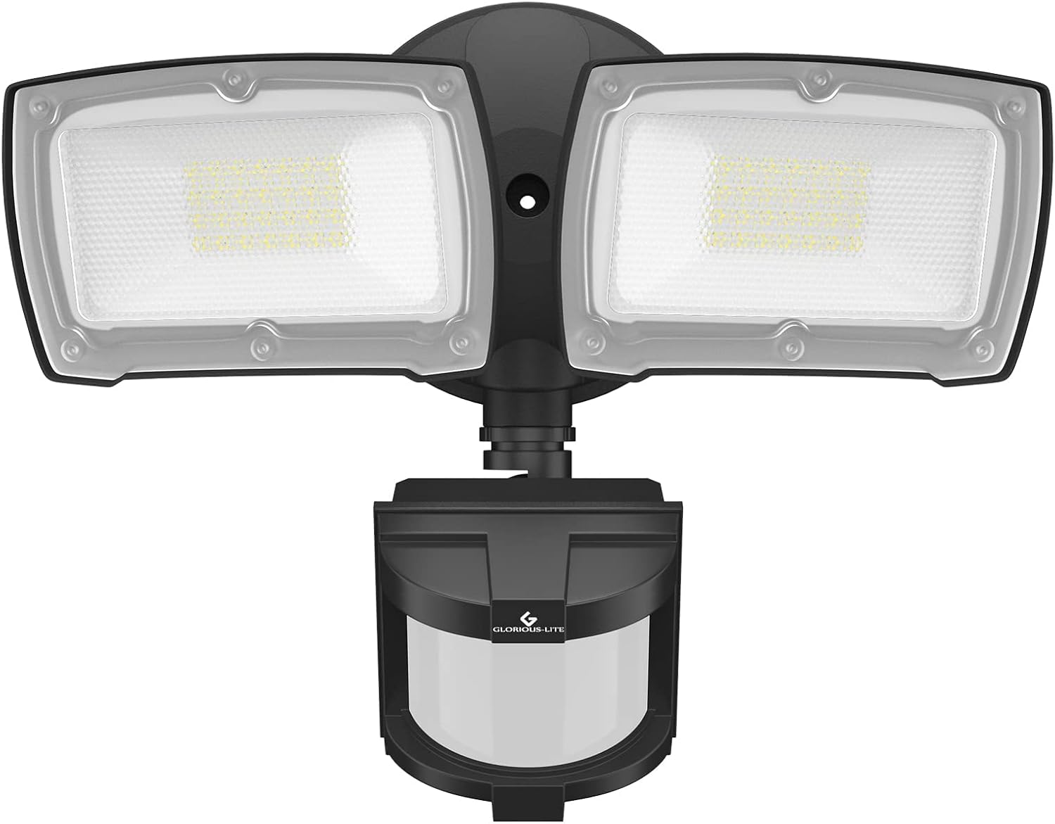 GLORIOUS-LITE LED Security Lights Motion Sensor Light Outdoor, 28W 3000LM Motion Security Light, 5500K, IP65 Waterproof, 2 Head Motion Detected Flood Light for Garage, Yard, Porch (NOT Solar Powered)