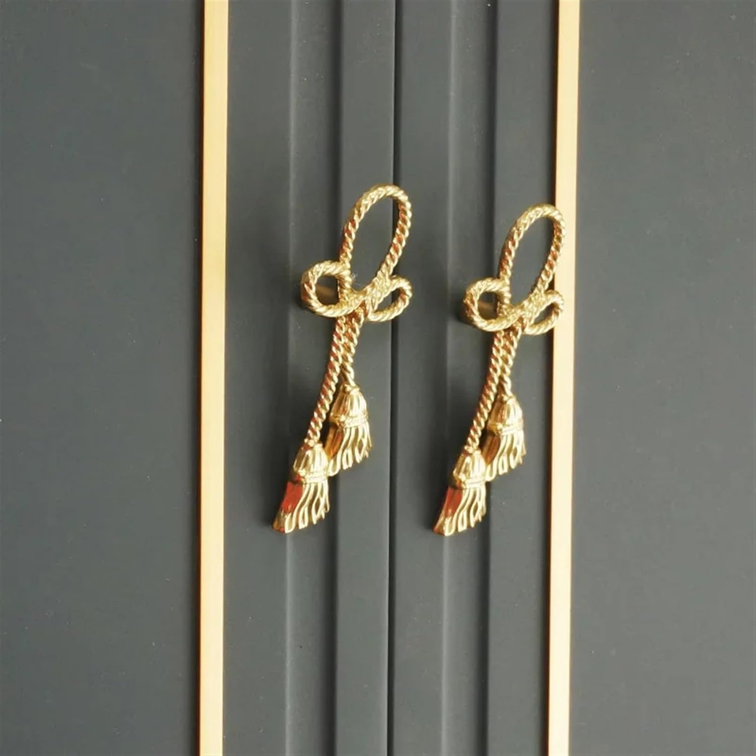 Pure Brass Handle Creative Rope Shape Kitchen Wardrobe Cabinet Door Handles Cabinet Pulls Drawer Knobs Furniture Decor Hardware 1Pcs