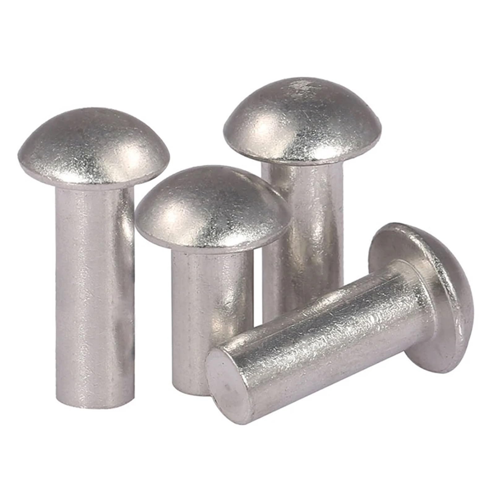 Rivets à tête ronde pleine en alliage d'aluminium, rivets auto-perforants bouton, assortiment de tailles(10mm,M8 (10Pcs))
