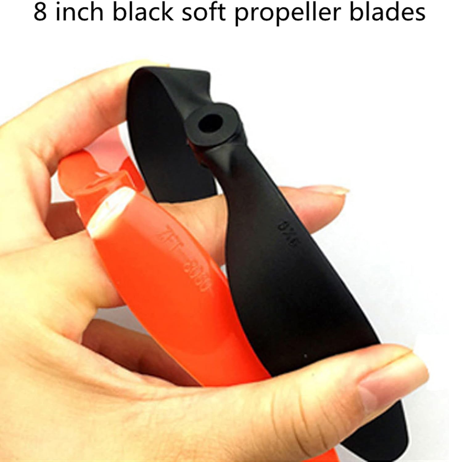 skrnrhrery Propeller 8060 8x6 for RC Airplane Quadcopter Black Soft Propeller Blades Fold Resistant with 3.17 Shaft Diameter XXD Motor 10 Pieces Prop Accessories