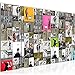 Runa Art Wandbild XXL Collage Banksy 200 x 80 cm Bunt 5 Teilig - Made in Germany - 302755a