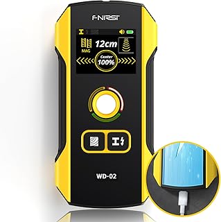 FNIRSI Detector de Vigas y Metales - FNIRSI WD-02 Detector de Paredcon pantalla TFT, Escáner de pared con orificio de posicionamiento para Escáner de Pared para Metales, Cables CA, Madera y Tuberías