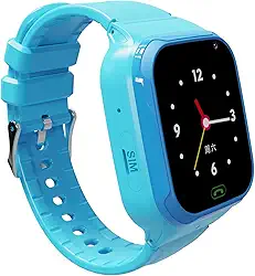ERYUE Relógio Inteligente Infantil 4G WiFi LBS Localização Relógio Rastreador Infantil SOS Ajuda Chamada Bate-papo por Voz Chamada de Vídeo - Azul, Unissexo