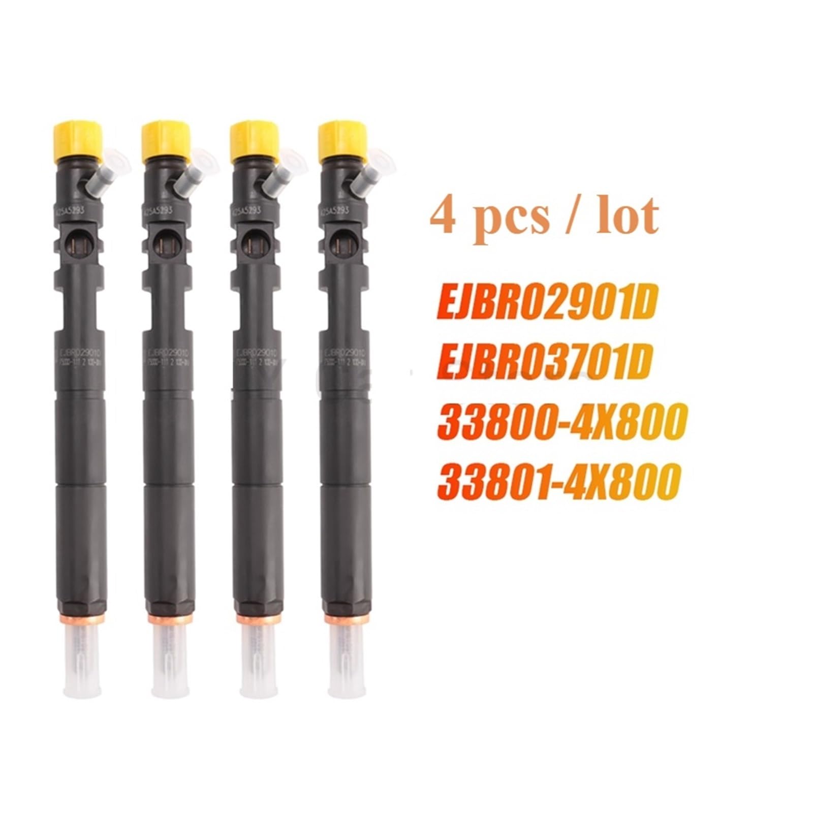 Lot De 4 Injecteurs Diesel CRDI EJBR02901D 33800-4X800. Compatibles Avec Hyundai Terracan Compatibles Avec Kia Carnival Sedona 2.9 L(4x EJBR02901D)
