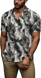 kizyoo Men's Casual Printed Cotton Shirt, Regular Fit, Half Sleeve, Button-Down, Summer Wear-picture-16