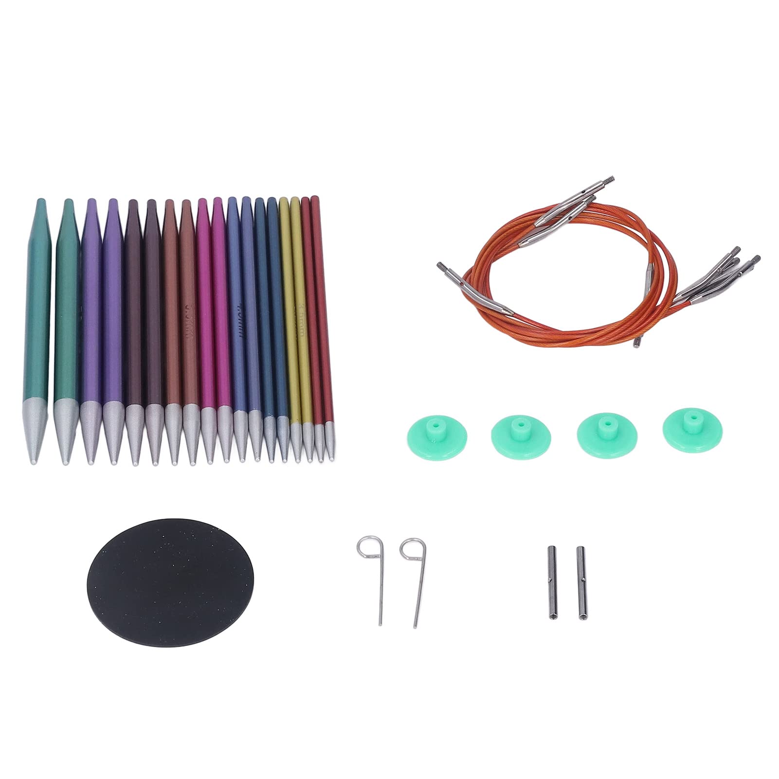 Verwisselbare Rondbreinaaldenset 13 Stuks, Aluminium Haaknaalden 2.75mm-10mm met Opbergtas