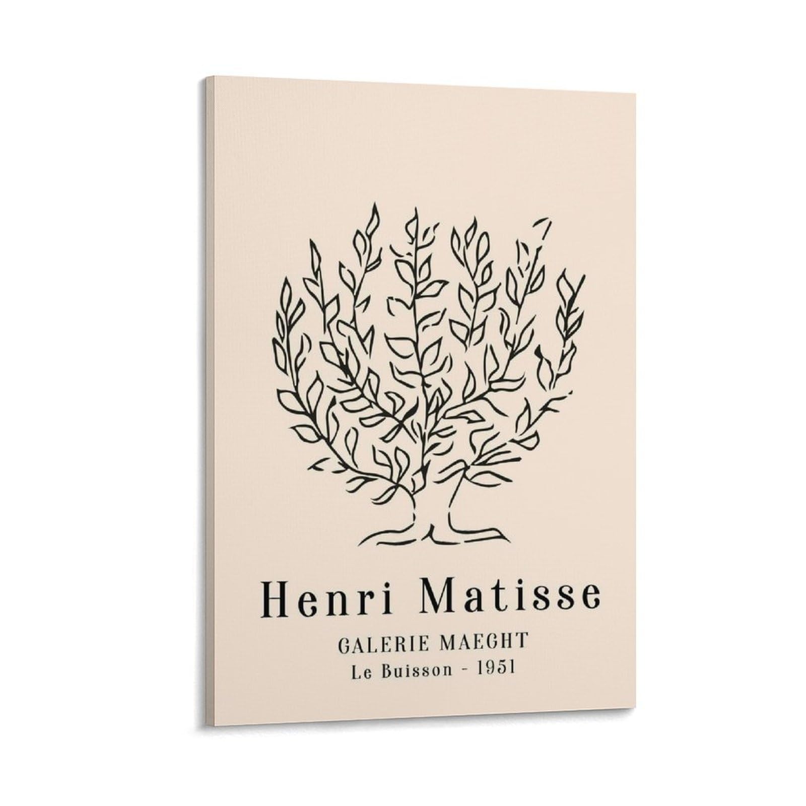 アンリマティス　低木のアートポスター 定番品】アンリ・マティス 「低木」ナチュラルフレーム｜ポスター