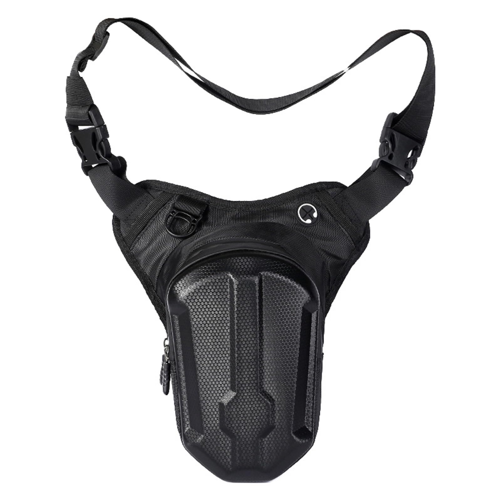 Sac de jambe pour homme et femme – Sac banane d'extérieur avec ceinture réglable – Sac tactique de hanche avec rangement imperméable pour la randonnée, le cyclisme, les voyages, la pêche (noir