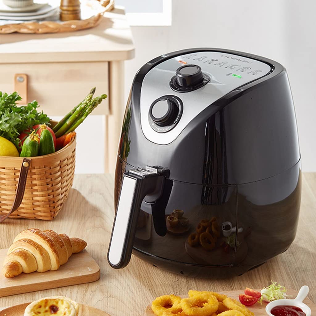 Frytkownica beztłuszczowa Air Fryer 3.5 o dużej pojemności Wielofunkcyjna automatyczna frytkownica Bezolejowa elektryczna frytkownica do frytek (kolor: biały, pojemność: 3,5 l) potrzebna Safehappy