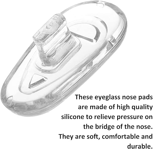 Miniatura 7 de 10 pares de almohadillas de nariz de repuesto para lentes de 0.59 pulgadas (0.591 in) de silicona suave, almohadillas de aire, almohadillas de