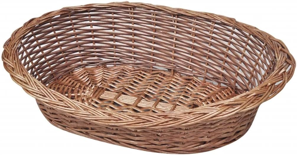 vidaXL Dog Basket Natural Willow 27.6 in Light Weight Dog Basket