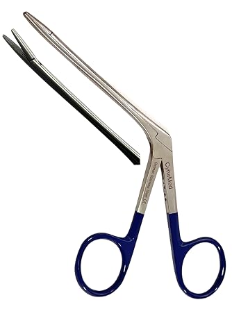 ArTLaB-Premium Alligator Ear Forceps 3.5 Serrated Jaws Alligator Forceps ENT Instruments German 3.5" Blue Ring