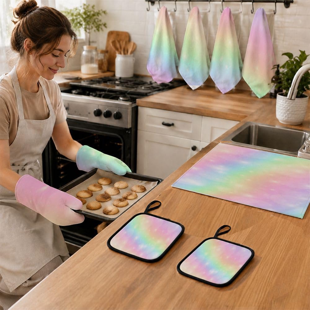 9PCS Dreamy Pastel Background1 Cucina Decor e Accessori Set