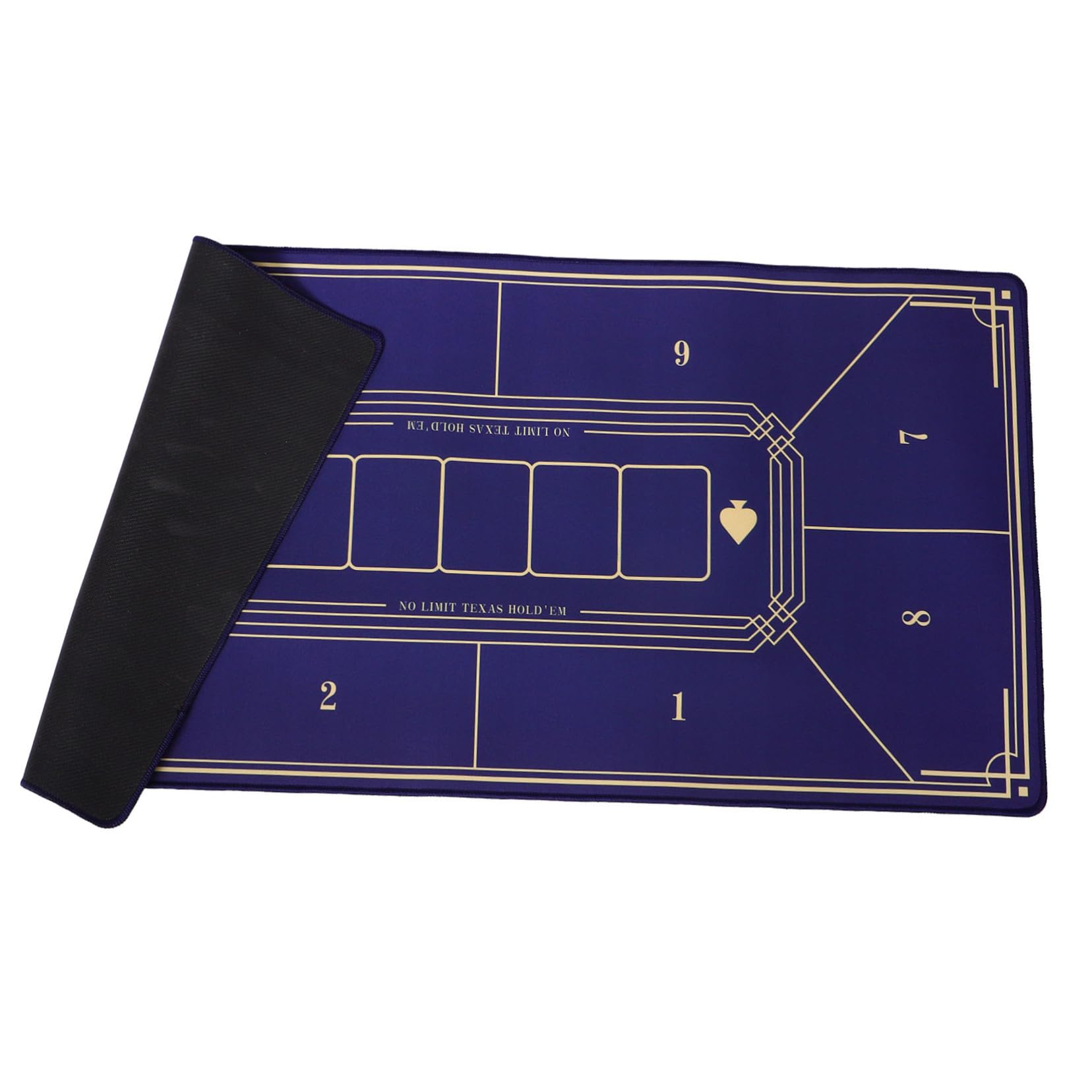 Genérico Tapete De Póker Antideslizante para Mesa De Juego Profesional 40x80 Cm Azul Superficie Estable Diseño Versátil Adecuado para Póker y Juegos De Mesa De