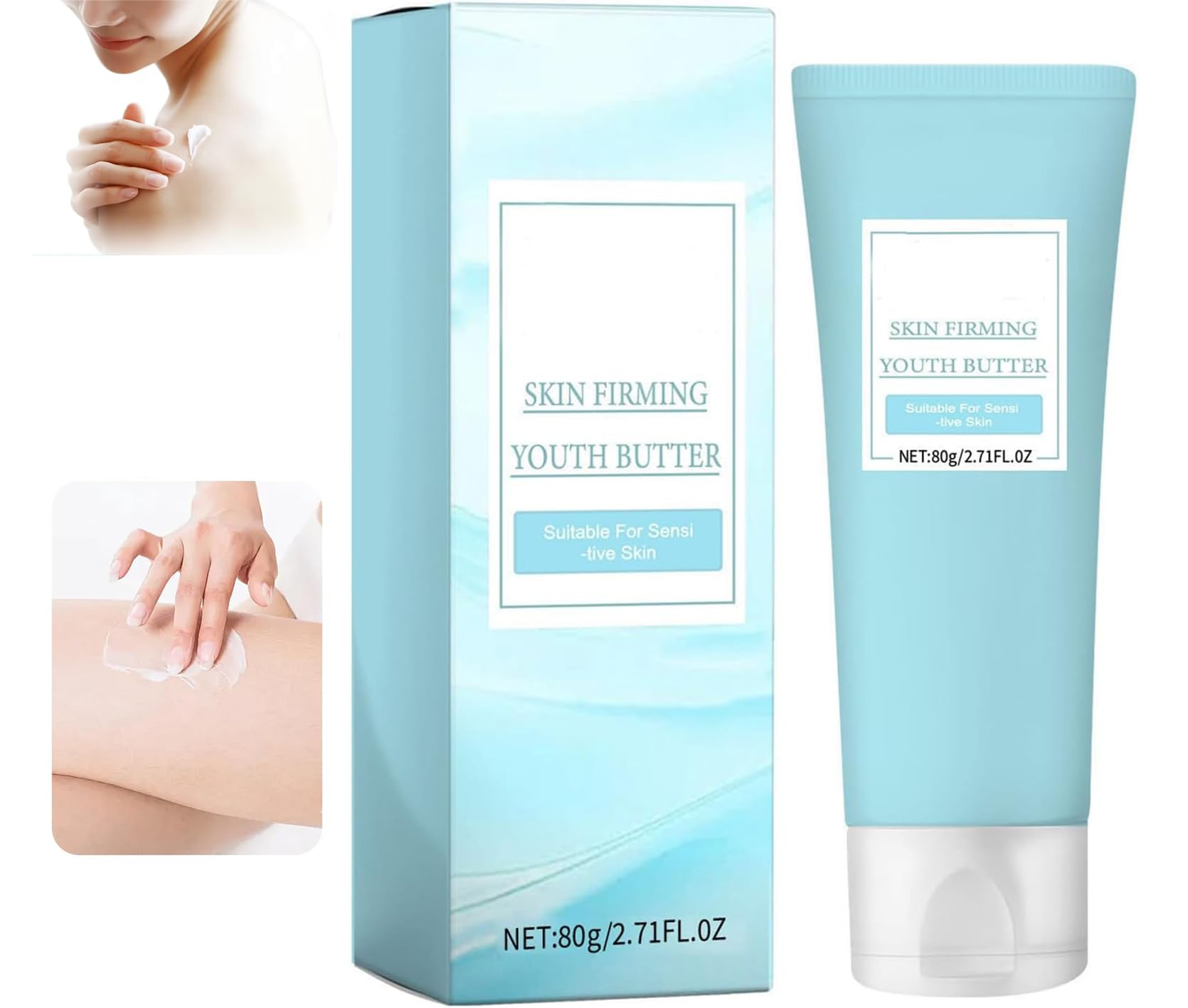 Luxelift Skin Firming Youth Butter,Firming Cream for Loose Skin,Skin Firming Body Butter,80g Skin Firming Body Cream,Skin Firming Butter,Moisturizes Skin and Improves Fine Lines