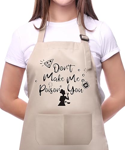 Delantales divertidos para mujer con bolsillos para hornear cocinar, bonitos regalos de cumpleaños de Navidad para mamá, esposa, amigas, hermana