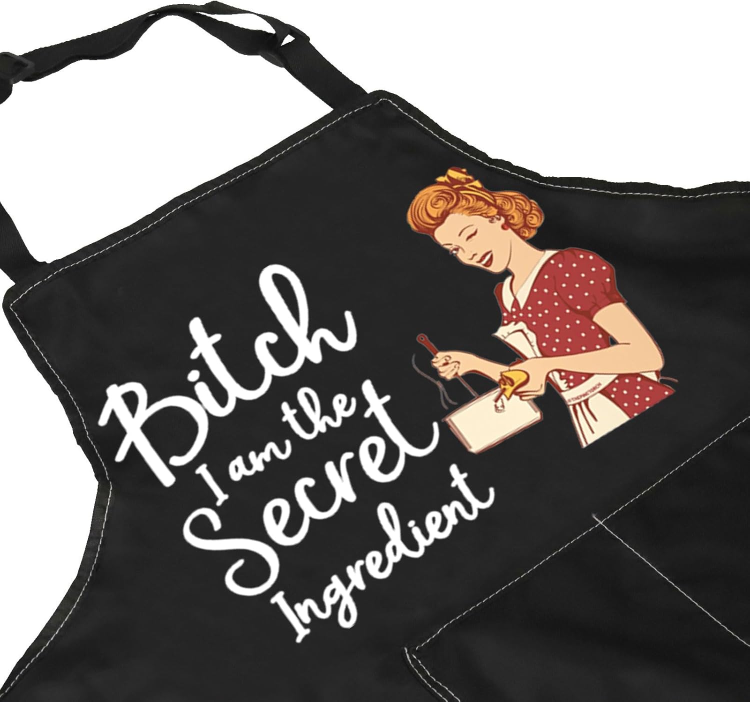 ZJXHPO Cooking BBQ Baking Apron I Am The Secret Ingredient Kitchen Apron Housewife Apron Housewarming Gift Kitchen Decor - Image 2