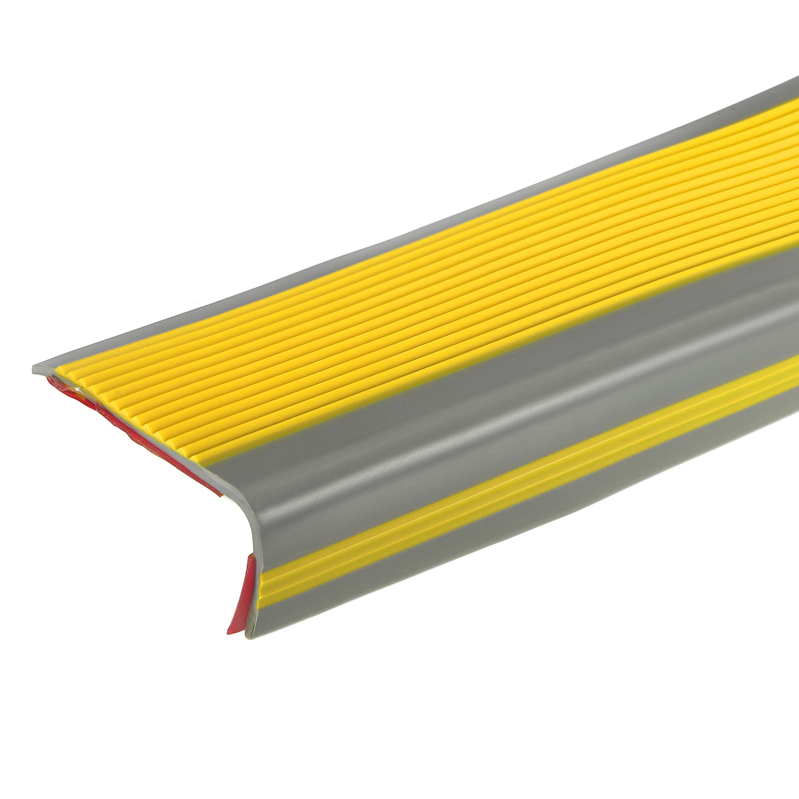 uxcell 3.2Ft Stair Nosing, 3cm PVC Self Adhesive Stair Edges Protector L Shape Stair Edging Stair Steps Edges Trim for Outdoor Indoor Stair, Yellow/