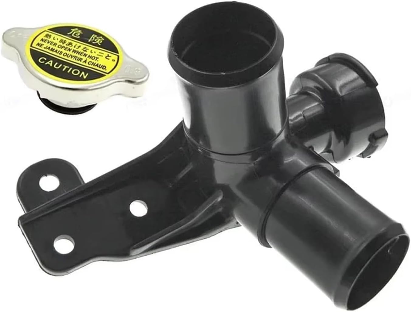 Engine Radiator Filler Neck Coolant Thermostat Housing Compatible 12-17 Accent 1.6L 25329-1R200 253291R200(25329-1R200 Cap)