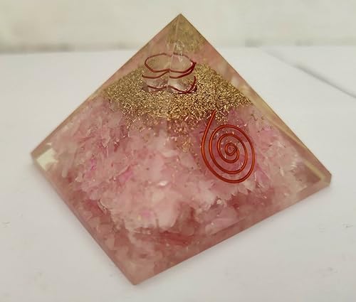 Miniatura 3 de Kit de cristal de cuarzo rosa de pirámide de orgón y piedra preciosa de obsidiana, péndulo de siete chakras, reiki, cristal curativo, meditación